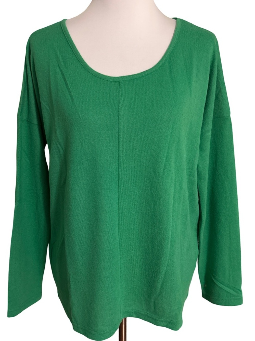 Michelle McDowell Kelly Green Scoop Neck Sweater